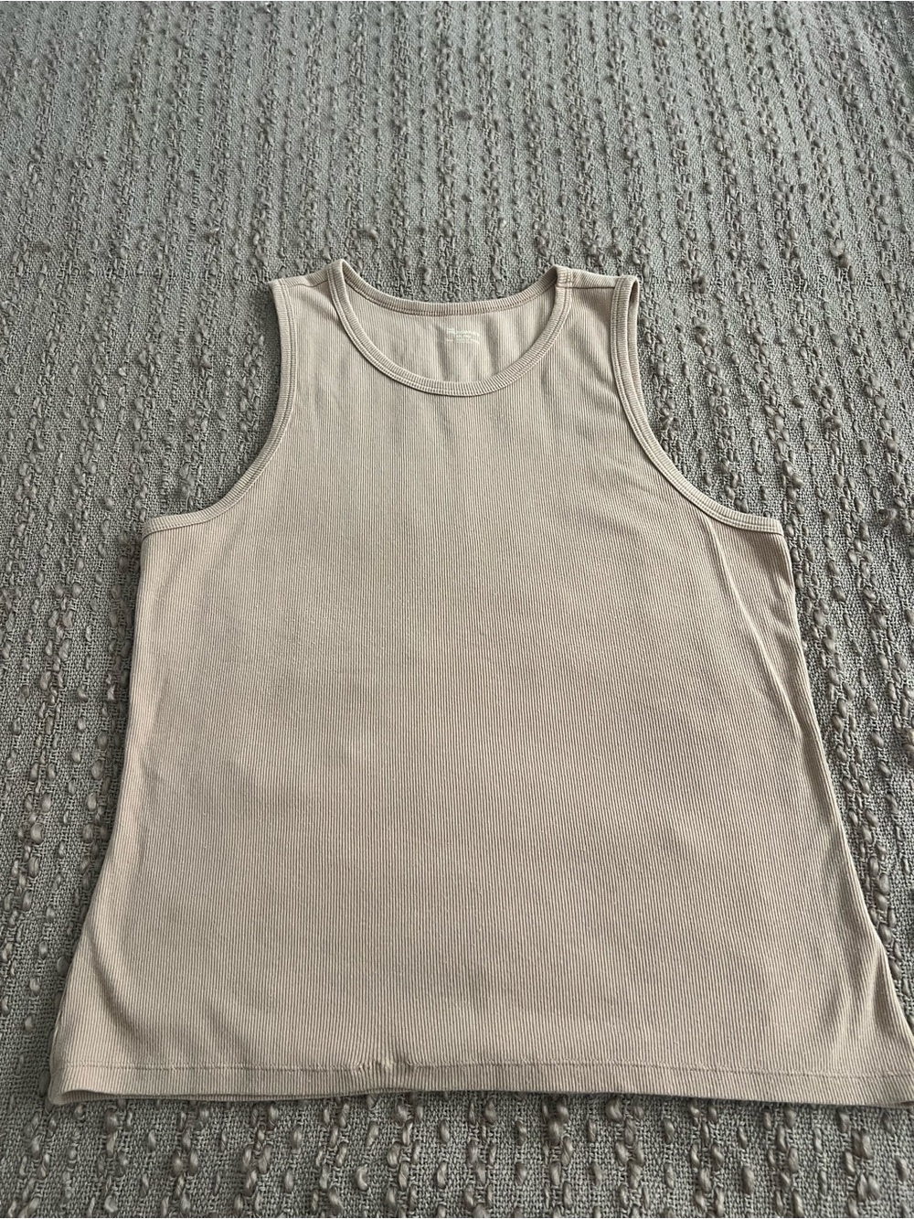 Women’s No Boundaries Ribbed Tank Top - Light Beige